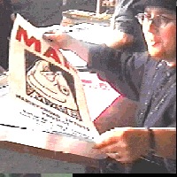 Students around a press